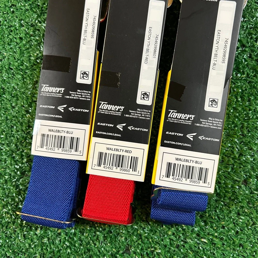 Easton Youth Baseball Belt Lot of 3 Elastic Pro-Strength Buckle Size 18